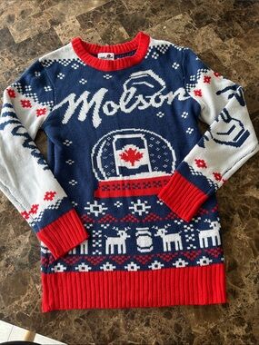 Molson Canadian Unisex Ugly Christmas Holiday Sweater size S